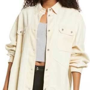 Thread and supply frayed corduroy jacket